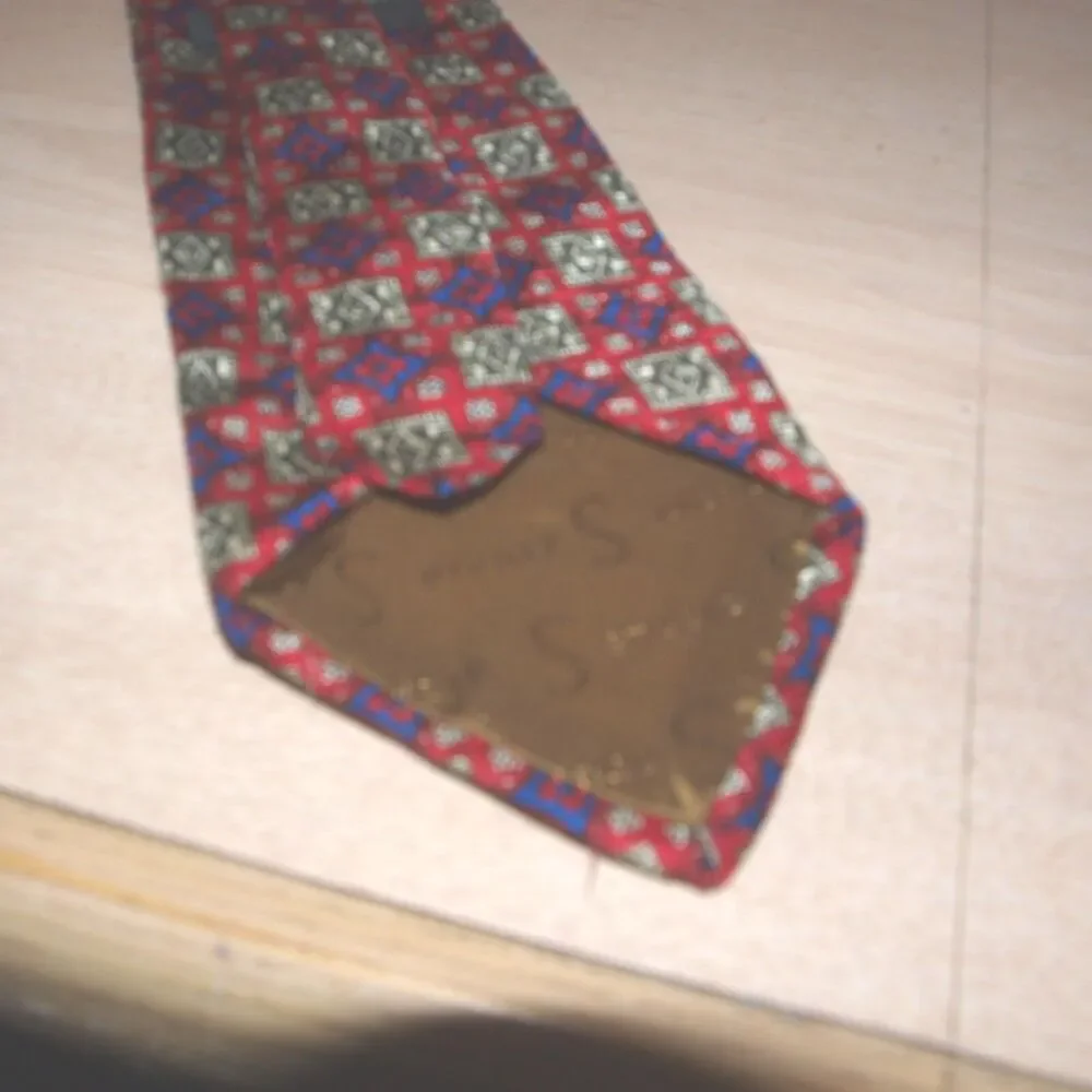 Robert Talbott Best Of Class Silk Tie Mens Red Geometric Medallion USA Luxury